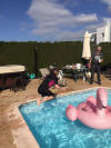 Villa Hieros Kepos Guests enjoying the pool
